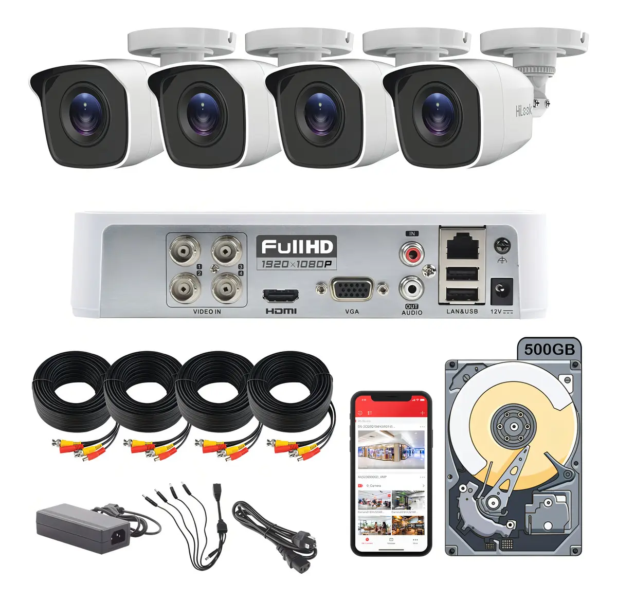 Kit de cámaras de seguridad HiLook — Paquete Esencial Hogar Seguro